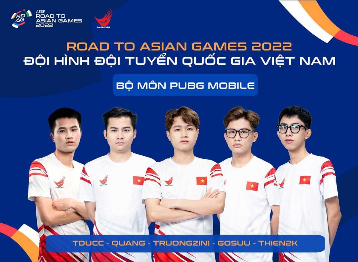 Asian Games 2022: Việt Nam công bố đội hình chính thức của bộ môn PUBG Mobile