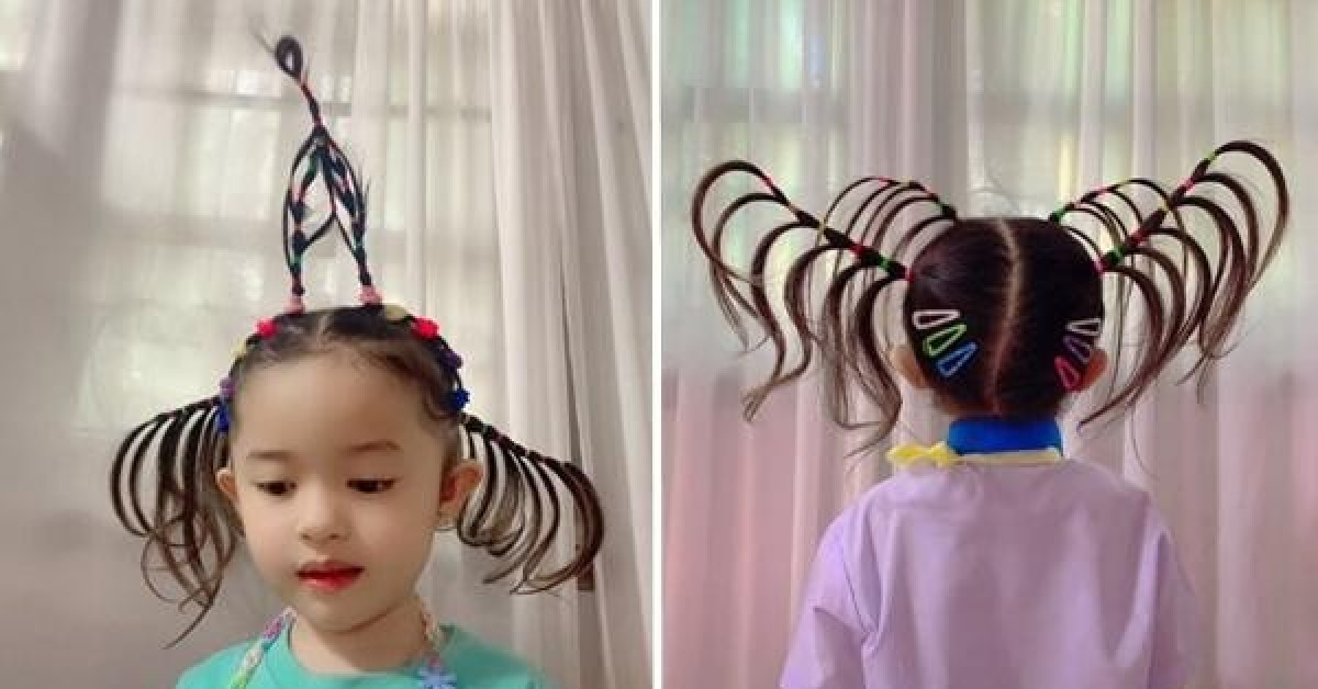 Người mẹ Thái Lan ngày nào cũng tạo kiểu tóc “kỳ thú” cho con gái, dân mạng cực ấn tượng