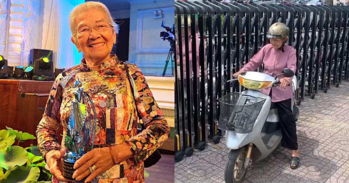 NSƯT Phi Điểu: Tuổi 91 đạt giải Nữ chính xuất sắc nhất, miệt mài chạy xe máy đi diễn