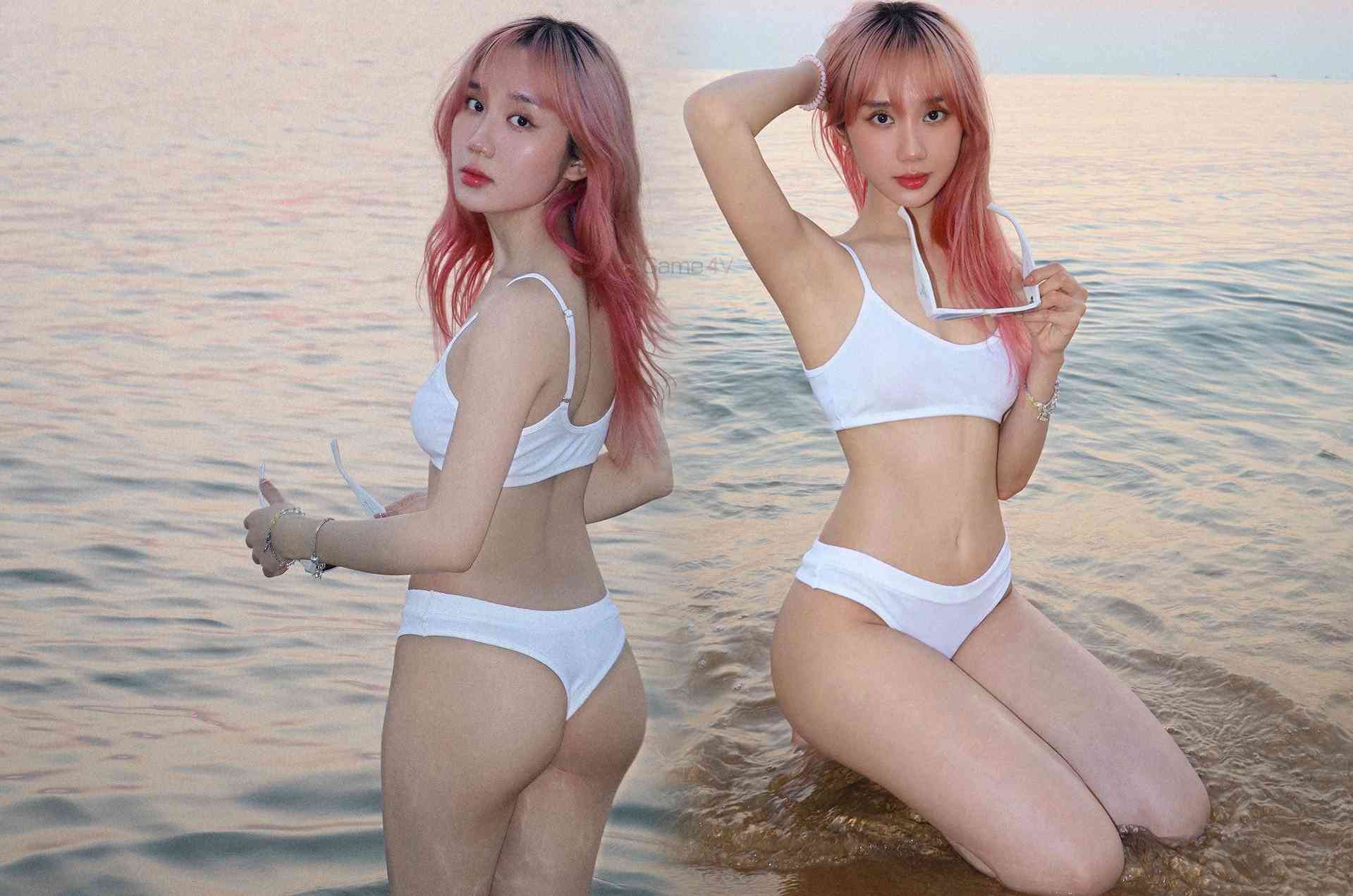 Mina Young khoe 3 vòng 'bốc lửa' trong bộ ảnh bikini làm rapper B Ray cũng phải 'thả tim'