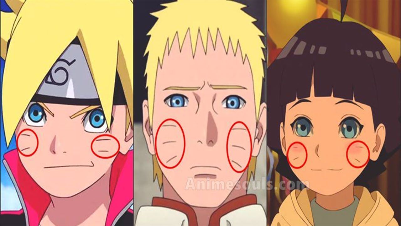 Tại sao râu của Boruto và Himawari lại khác với Naruto?