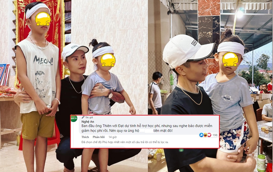 Fanpage Nghệ An đính chính việc Đạt Villa tặng 5 năm học phí cho 3 em nhỏ: 