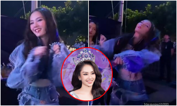 Hoa hậu Mai Phương bị chỉ trích với khoảnh khắc ngậm kẹo mút lắc lư tưng bừng: Lần đầu thấy Hoa hậu mà như vậy
