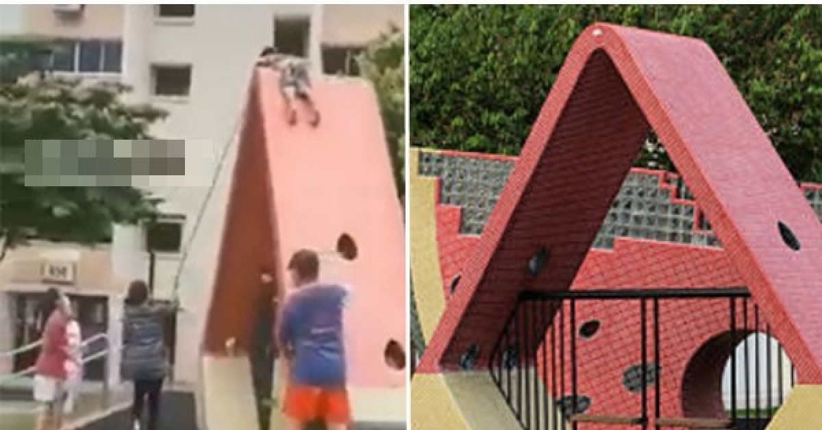 Cậu bé 10 tuổi ở Singapore mắc kẹt trên đỉnh “miếng dưa hấu” cao 3 mét, không ai biết tại sao