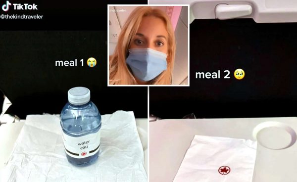 Cô gái chỉ nhận được 1 chai nước lọc khi đặt bữa ăn chay trên máy bay