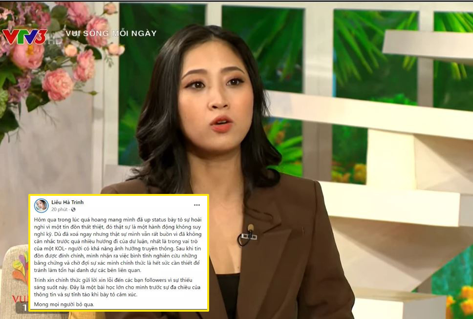 MC Liêu Hà Trinh lên tiếng xin lỗi vì đăng status hoài nghi vụ nữ sinh: 