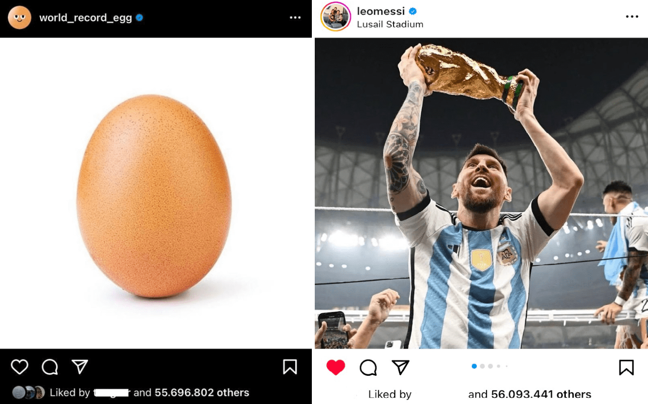 Messi vượt mặt một... 'quả trứng', chính thức sở hữu kỷ lục Instagram