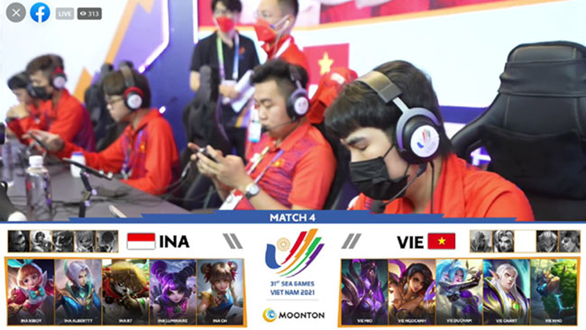SEA Games 31 ngày đầu tiên: Mobile Legends: Bang Bang VNG Việt Nam cầm hòa đối thủ duyên nợ