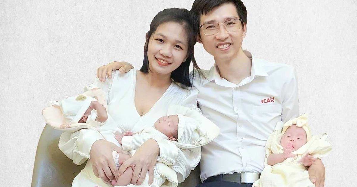Hành trình sinh 3 đầy gian nan của cặp vợ chồng Đồng Nai