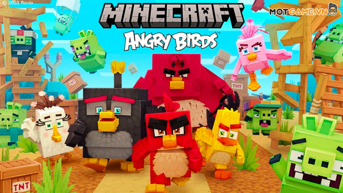 Angry Birds bắt tay với Minecraft tạo thành DLC thế giới phiêu lưu mới