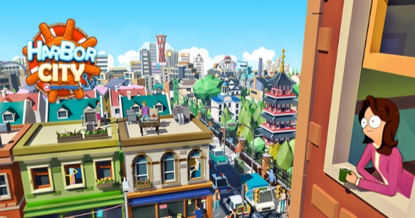 Xây dựng thành phố đảo trong game xếp hình Harbor City with Puzzle
