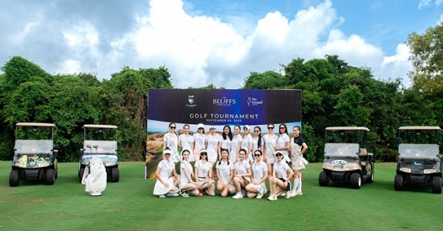 18 thí sinh Miss Universe Vietnam ấn tượng với sân golf The Bluffs Grand Ho Tram