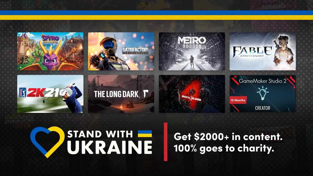 Gói trò chơi ‘Stand for Ukraine' của Humble Bundle kết thúc mở bán với số tiền thu được gần 500 tỷ đồng