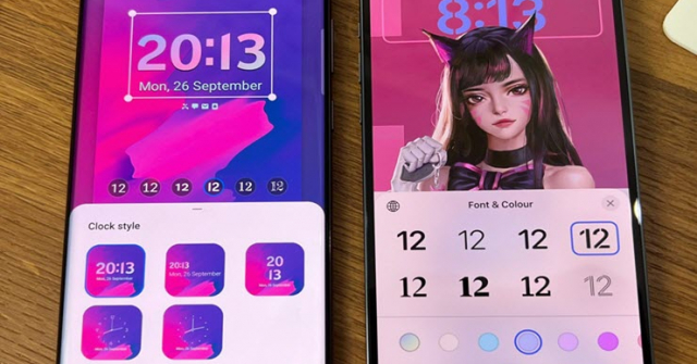 Samsung “nhái” màn hình khóa của iOS 16