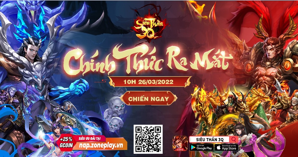Siêu Thần 3Q game thẻ tướng hành động có 1 – 0 – 2 tại thị trường Việt Nam chính thức ra mắt