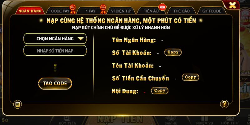 Hướng dẫn người chơi nạp tiền Go88 an toàn, tiện lợi nhất